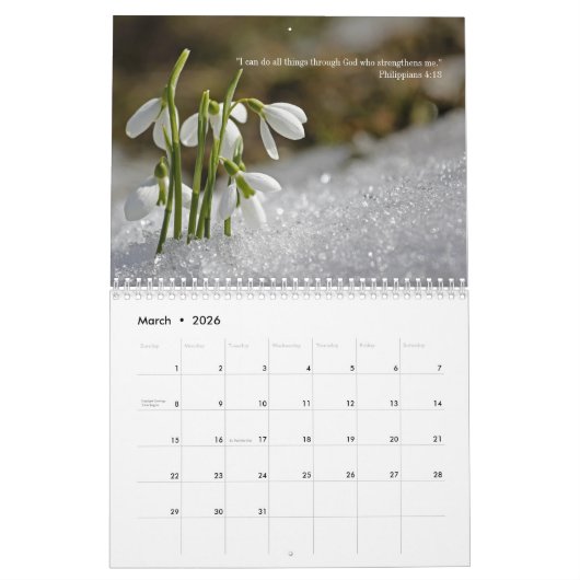 Bible verses Christian religious  カレンダー (3月 2026)