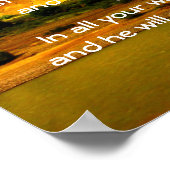 Bible Verses Quote about Trust Proverbs 3:5-6 ポスター (角)