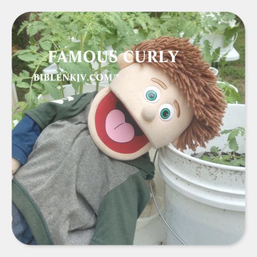 BIBLENKJV.COM™ 🛐 #STICKER スクエアシール (正面)