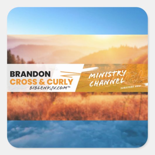 BIBLENKJV.COM™ 🛐 #STICKERS スクエアシール (正面)