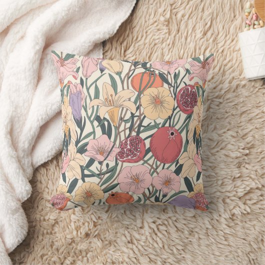 Biblical Blooms Seamless Pattern  クッション (ブランケット)