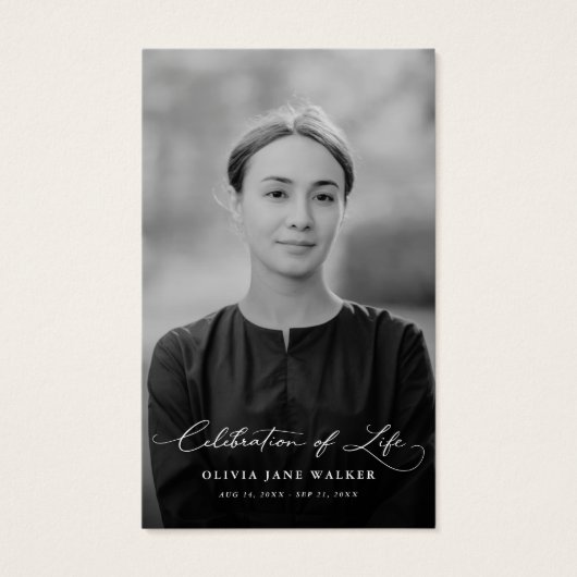 Biblical Faith Funeral Memorial Photo Prayer Card (正面)