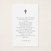 Biblical Faith Funeral Memorial Photo Prayer Card (裏面)
