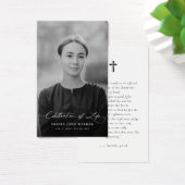Biblical Faith Funeral Memorial Photo Prayer Card (デスク)