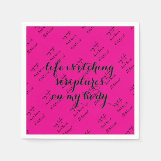 Biblical Life スタンダードカクテルナプキン (正面)