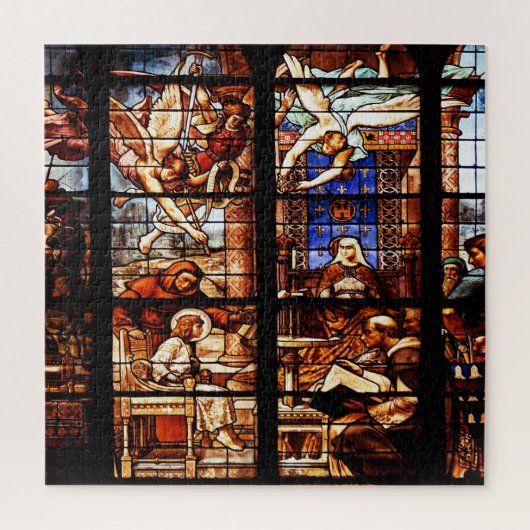 Biblical stories Christian art, Stained Glass ジグソーパズル (縦)
