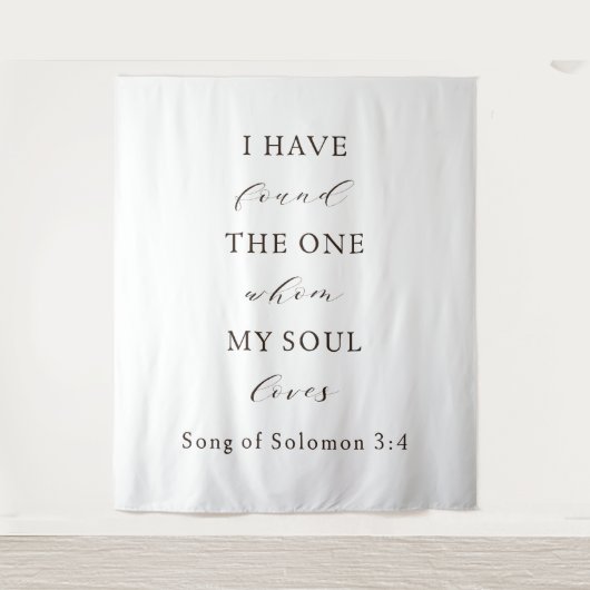 Biblical Wedding Backdrop – Song of Solomon 3:4 Qu タペストリー (正面)