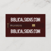 Biblicalsigns.comの名刺 名刺 (裏面)
