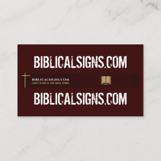 Biblicalsigns.comの名刺 名刺