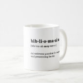 Bibliomaniaの定義および発音 コーヒーマグカップ (正面右)
