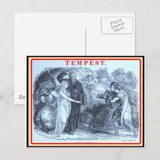 Bibliomania: Shakespeare The Tempest ポストカード (正面/裏面)