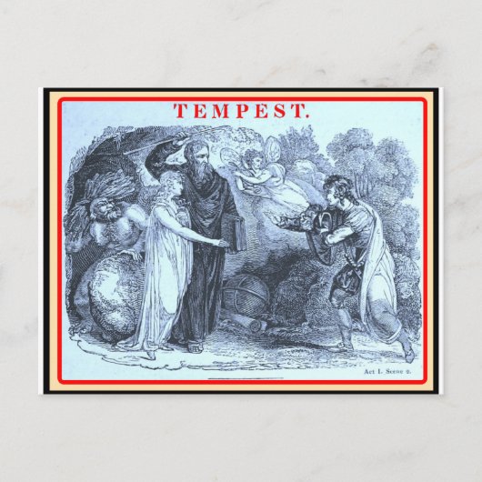 Bibliomania: Shakespeare The Tempest ポストカード (正面)