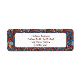 Bibliophileの住所 シール（マーブル） ラベル