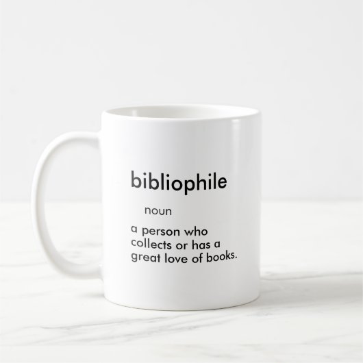 bibliophileの名詞定義辞書の意味 コーヒーマグカップ (左)