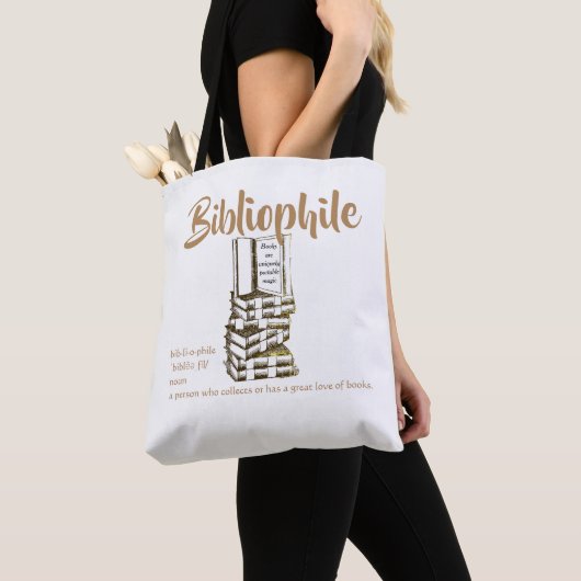Bibliophileはトート2味方しました トートバッグ (クローズアップ)