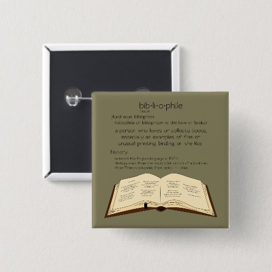Bibliophile 缶バッジ (正面&裏面)