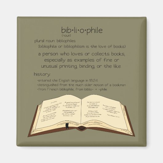 Bibliophile – 色を選択 マグネット (正面)