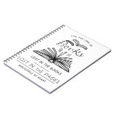 Bibliophile atハート – ミニマリストブックラバーデザイン ノートブック (左側)