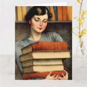 Bibliothecarius – 図書館司書グリーティングカード カード (黄色い花)