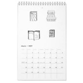 Bibliotherapy: 読書が好きなカレンダー カレンダー (3月 2027)