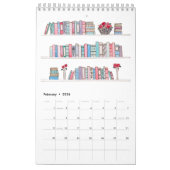 Bibliotherapy: 読書が好きなカレンダー カレンダー (2月 2026)