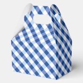 Bibs & Ribs BBQ Rustic Navy Gingham Baby Shower フェイバーボックス (裏面)