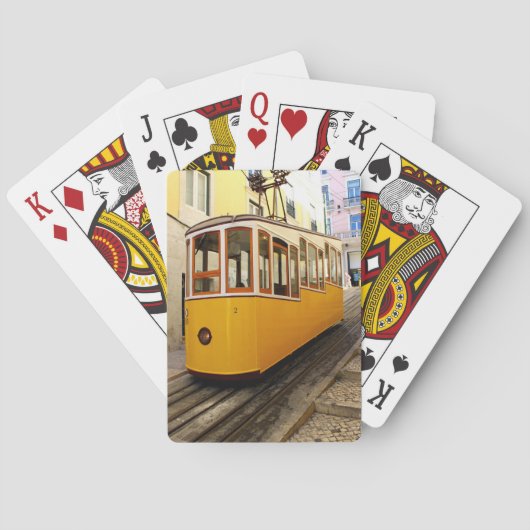 Bica Funicular, Lisbon, Portugal トランプ (裏面)