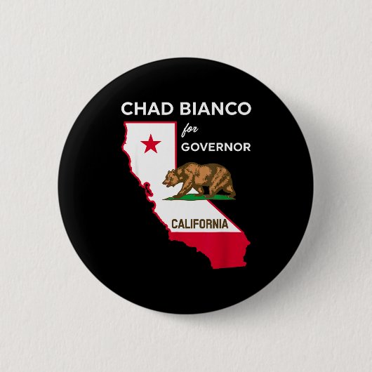 Bicanco 2026 チャド・ビアンコ カリフォルニア州知事候補 缶バッジ (正面)