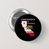 Bicanco 2026 チャド・ビアンコ カリフォルニア州知事候補 缶バッジ (正面&裏面)