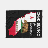 Bicanco 2026 Chad Bianco For Governor Of Californi フリースブランケット (正面(横))