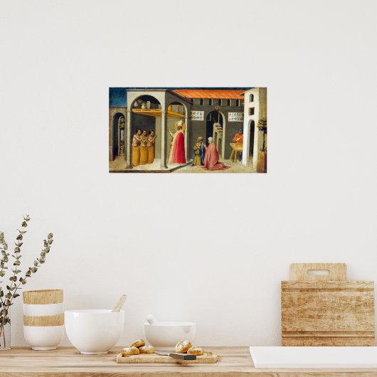 Bicci di Lorenzo Saint Nicholas Resuscitating ポスター (キッチン)