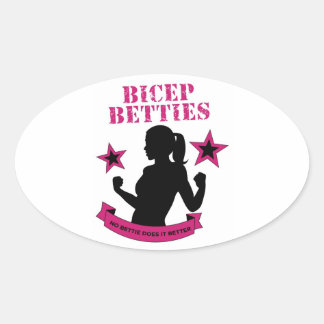 Bicep Bettiesオーバルステッカー 楕円形シール