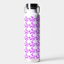 Bicep Curl Minimalist Gym - Purple Fitness Design ウォーターボトル