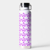 Bicep Curl Minimalist Gym - Purple Fitness Design ウォーターボトル (背面)