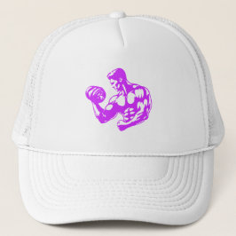 Bicep Curl Minimalist Gym - Purple Fitness Design キャップ
