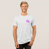 Bicep Curl Minimalist Gym - Purple Fitness Design トライブレンドＴシャツ (正面全面)