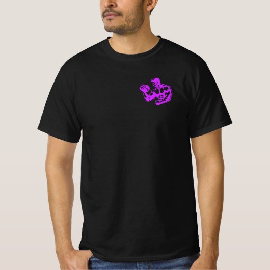 Bicep Curl Minimalist Gym - Purple Fitness Design Tシャツ (正面)
