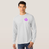 Bicep Curl Minimalist Gym - Purple Fitness Design Tシャツ (正面フル)