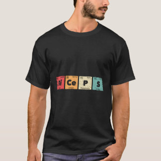 Biceps周期表要素ボディビル重み Tシャツ