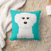 Bichonお洒落で、かわいいFriseの装飾用クッション クッション (ブランケット)