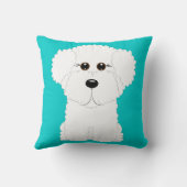 Bichonお洒落で、かわいいFriseの装飾用クッション クッション (裏面)