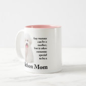 Bichonのお母さんのマグ ツートーンマグカップ (正面左)