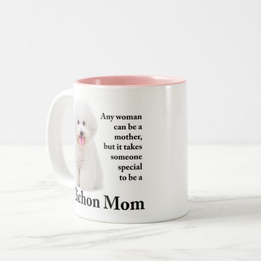 Bichonのお母さんのマグ ツートーンマグカップ (正面左)