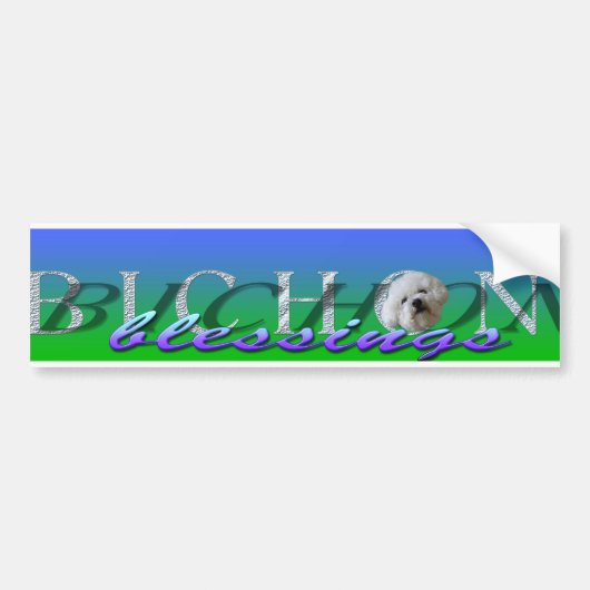 bichonの恵みlogo_edited-2 バンパーステッカー (正面)
