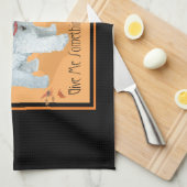 Bichonフリーストリックまたはトリート キッチンタオル (四つ折り)