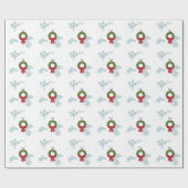 Bichon愛クリスマスの休日のスタイル ラッピングペーパー (フラット)