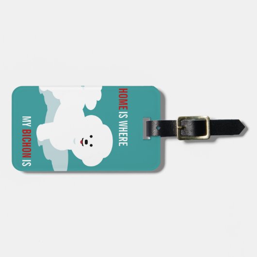 Bichon愛デザイン旅行ギフト ラゲッジタグ (正面横)