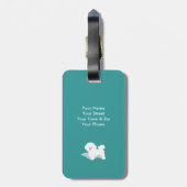 Bichon愛デザイン旅行ギフト ラゲッジタグ (裏面縦)