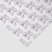 Bichon Friseかわいい漫画の犬のイラストレーションパターン 薄葉紙 (詳細)