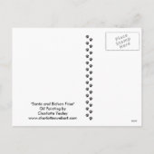 Bichon FriseとSanta Artクリスマスポストカード シーズンポストカード (裏面)